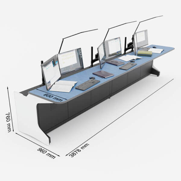 Диспетчерский стол для трех операторов TS-RDM-PG53-KBT