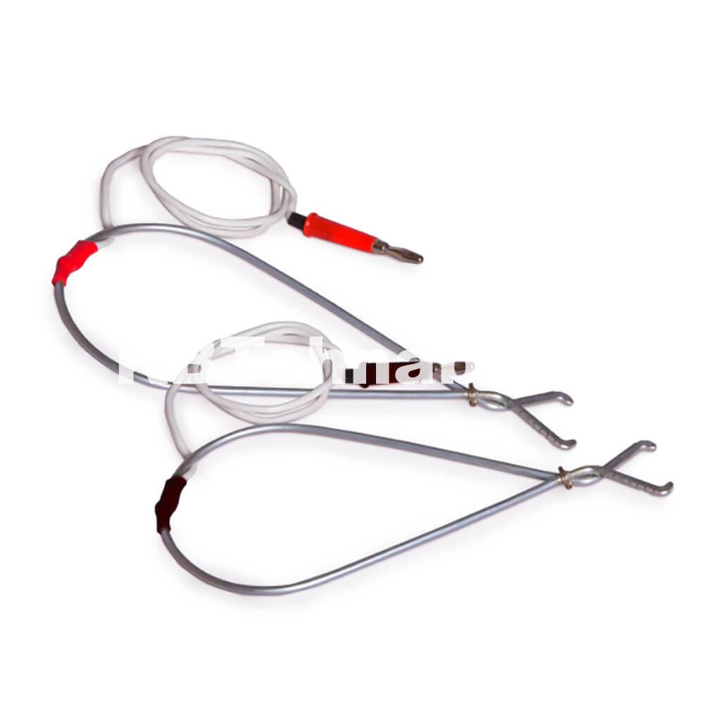 Микромилликилоомметр МИКО-2.3. Потенциальный пружинный контакт (черный и красный).