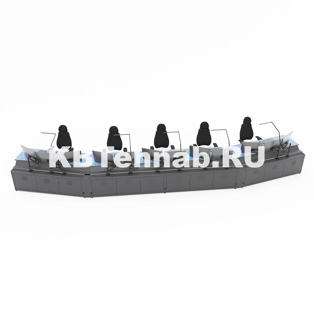 С-образный диспетчерский стол для пяти операторов TS-RDM-PG57-KBT